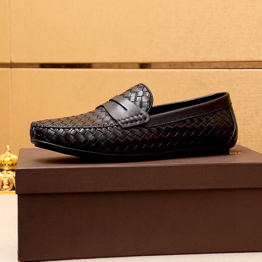 Men's shoes 💰: 500 💐BV men's slip-on shoes® [BOTTEGA VENETA] official website counter new model, one-to-one mold opening ⚠Italian calfskin ➕Hand-woven ➕Cow leather lining. Driving slip-ons, available at counters, sizes 38～44 (45🉑️customized)